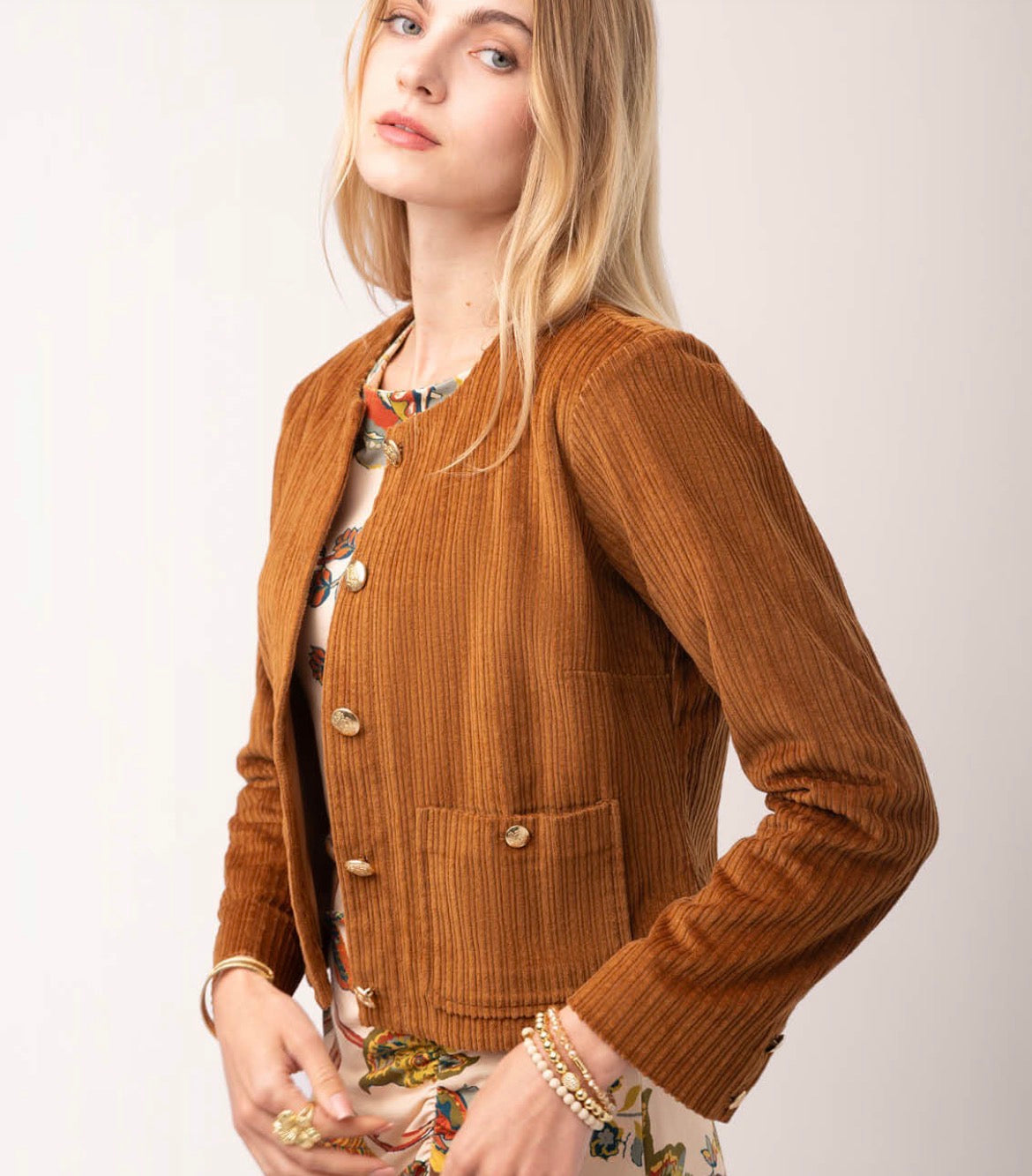 Spartina Piper Corduroy Jacket Toffee