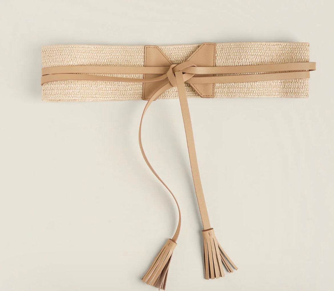 Spartina Madeline Wrap Belt Pale Sand