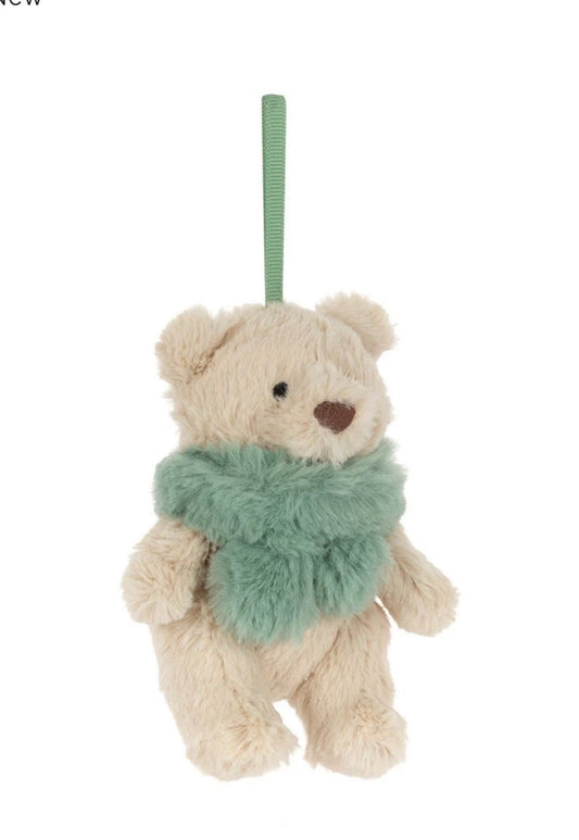 Jellycat Bartholomew Bear Jr. Winter Warmer Decoration