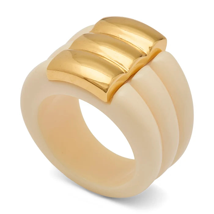 Lucas Jack Ivory Resin Ring