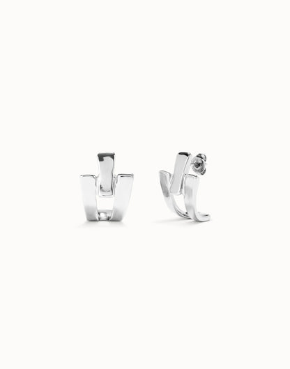 Uno Triple-Curve Stud Earrings