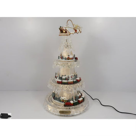 Animated 3-Tier Revolving Scene, w/Adapter, 3AA Battery
