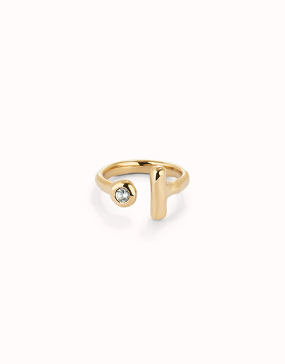 Uno Open ring with white topaz