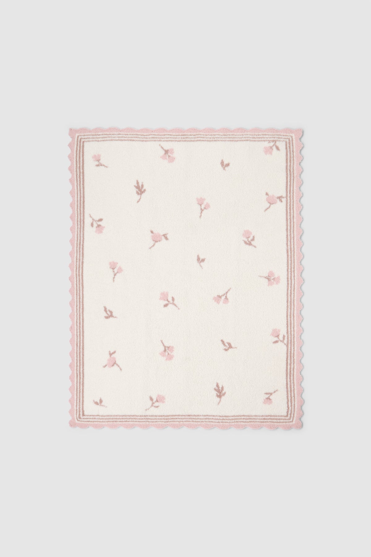 CozyChic Heirloom Floral Stroller Blanket 30x40 - Dusty Rose Multi