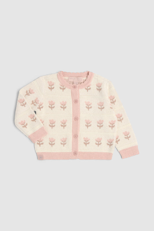CCUL Baby Wildflower Cardigan - Cream Multi