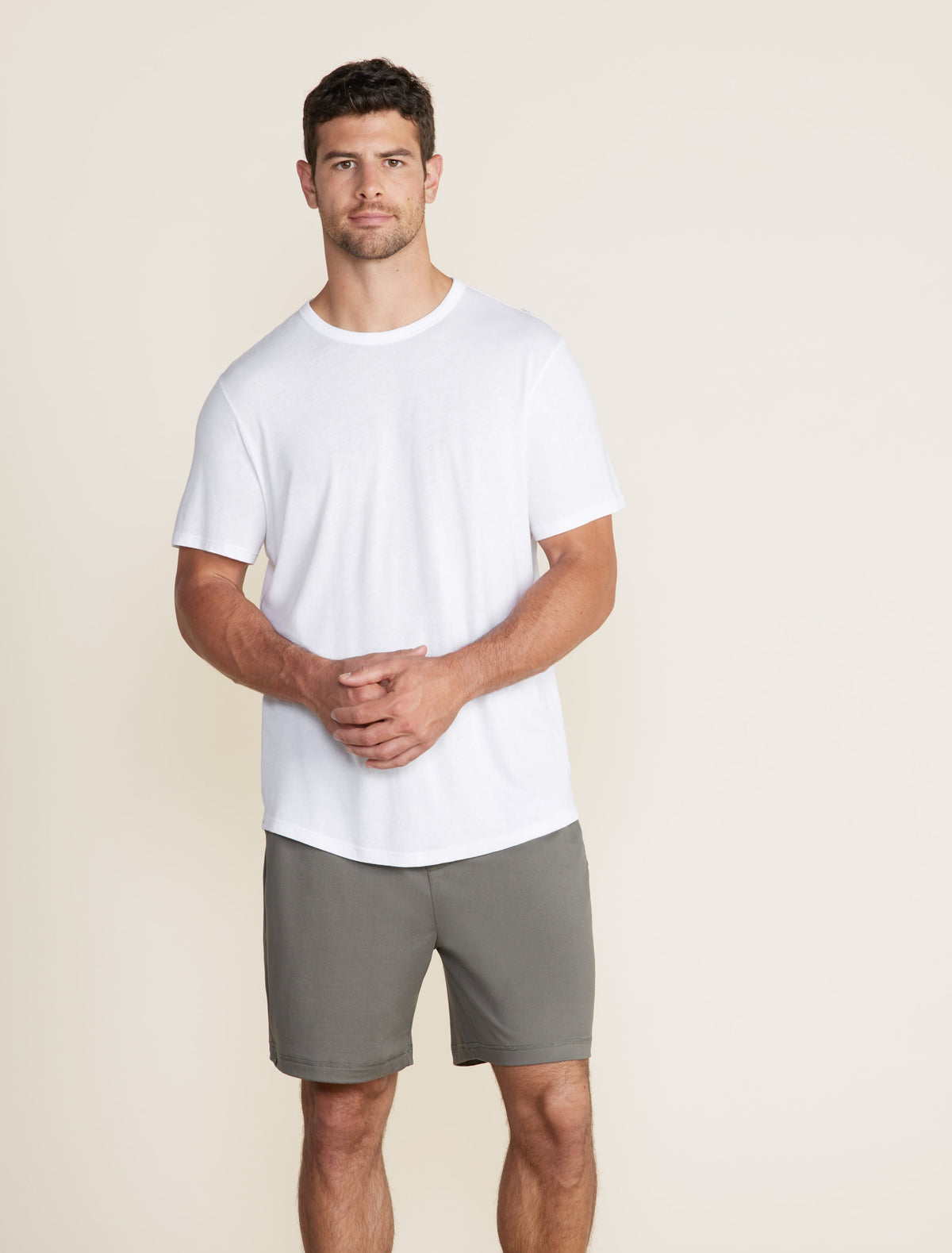 MC Men's Short Sleeve Cotton Modal Crew - White