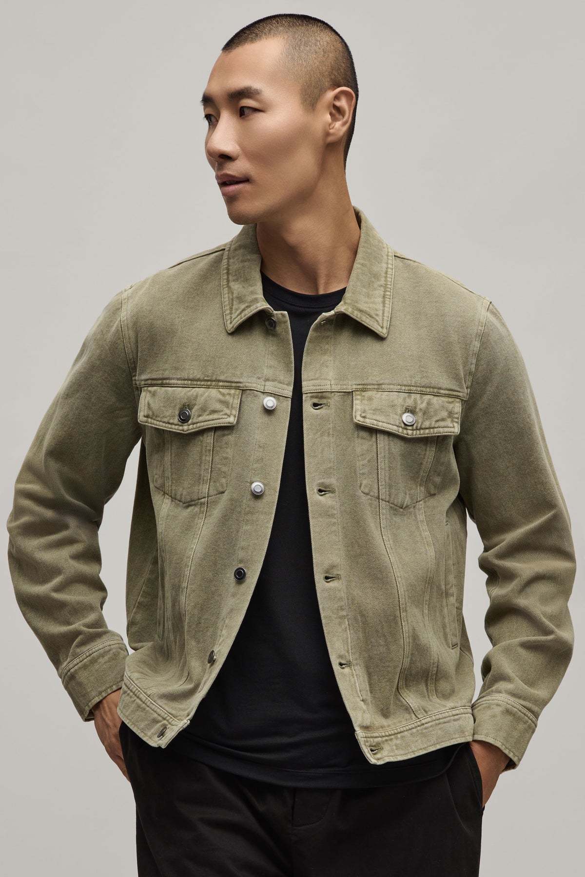 MC Mens Brushed Twill Jacket - Military