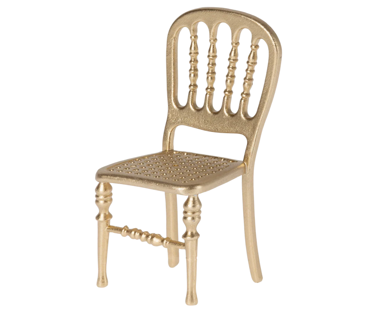 Maileg Chair, Mouse- Gold