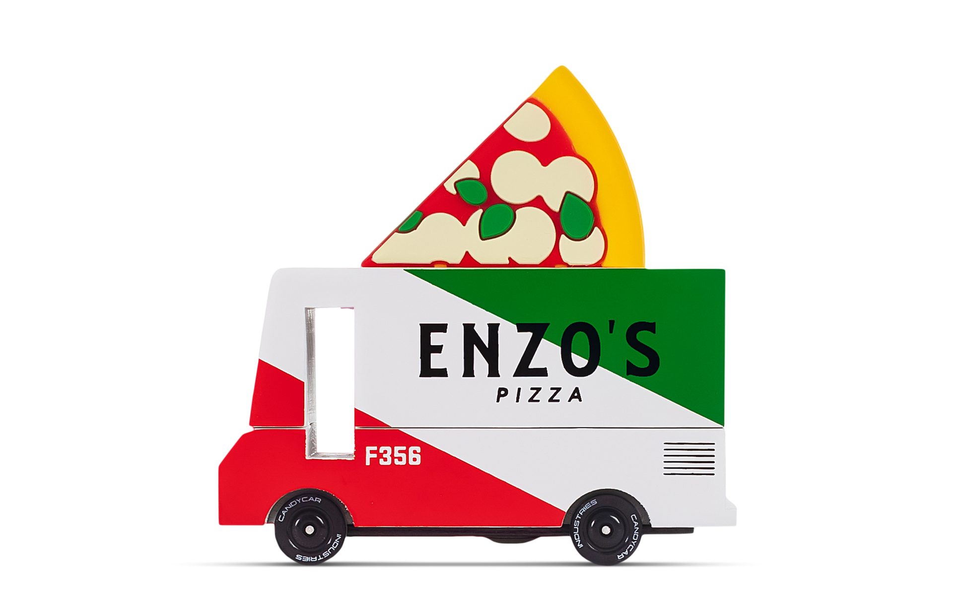 Candylab Pizza Van wooden toy car