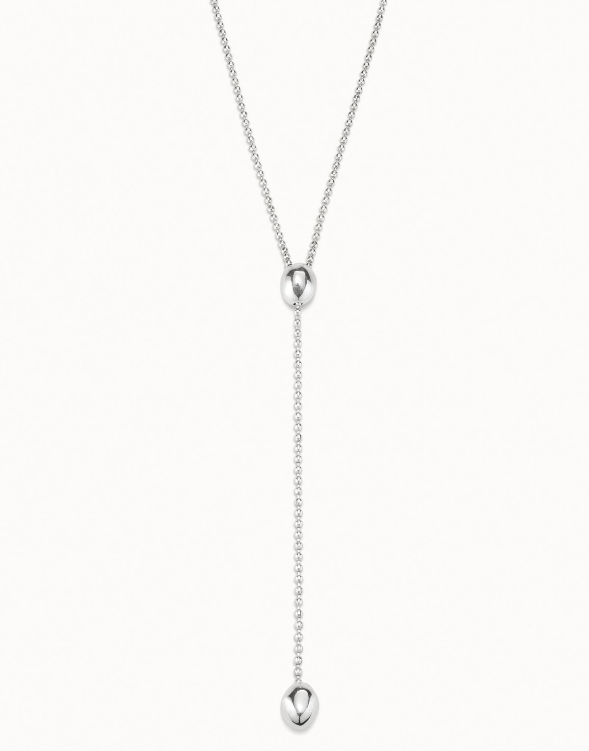 UNOde50 Long Adjustable Chain Necklace - Silver