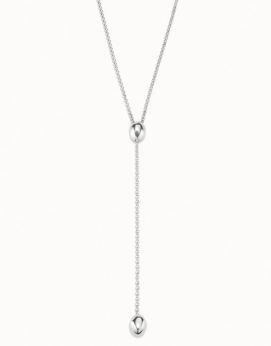 UNOde50 Long Adjustable Chain Necklace - Silver