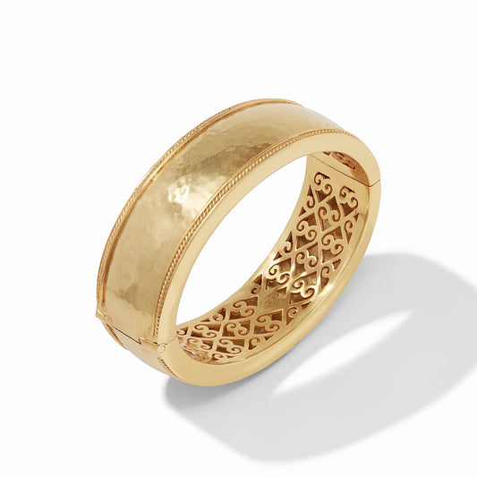 Julie Vos Cannes Statement Hinged Bracelet Gold