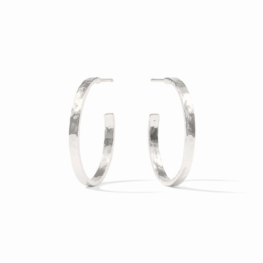 Julie Vos Crescent Hoop Silver