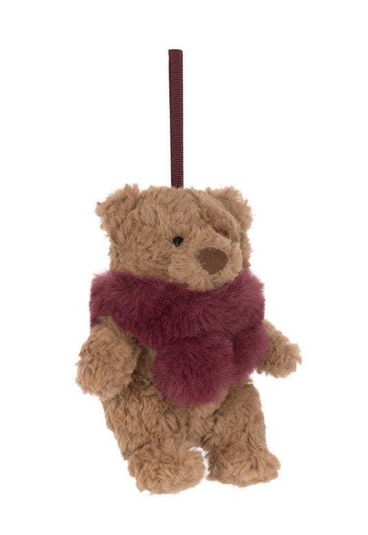 Jellycat Bartholomew Bear Winter Warmer Decoration