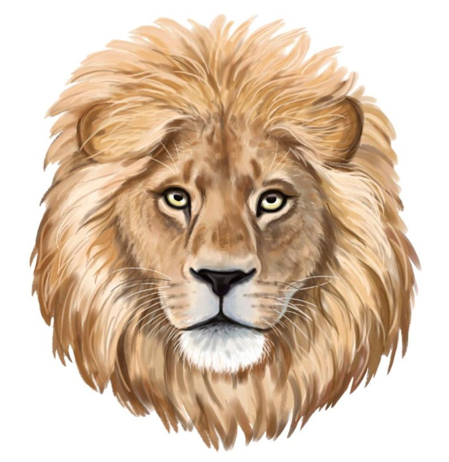 Tattoo Lion 3" x 4.5"