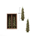 Tree Taper Candles with Gold Accents
