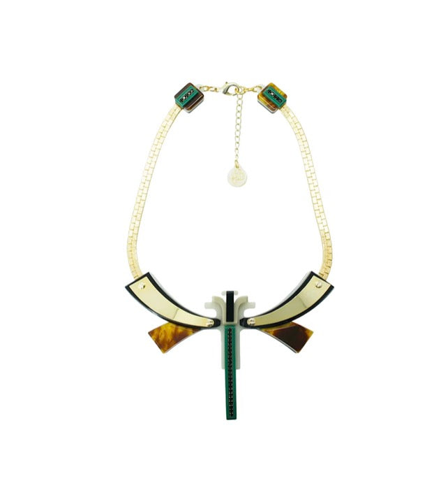 Gissa Bicalho Acrylic Dragon Fly Necklace
