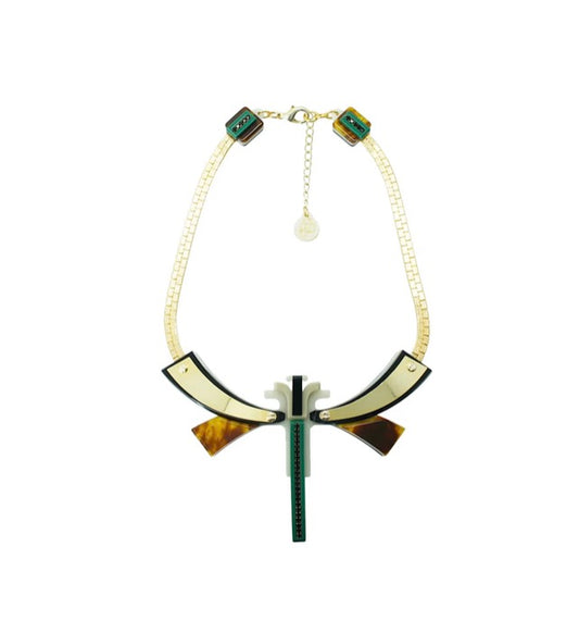 Gissa Bicalho Acrylic Dragon Fly Necklace