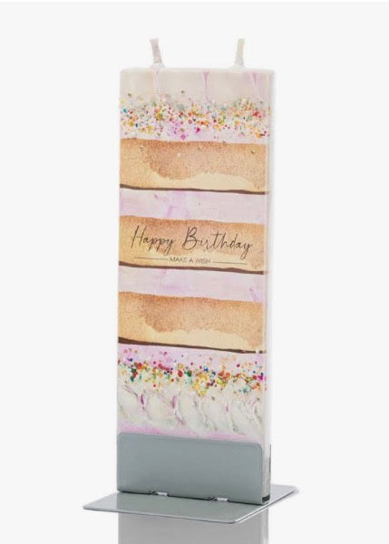 Flatyz Candle Happy Birthday Make A Wish Cake