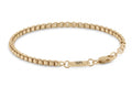 Steel & Barnett Adjustable Box Link Chain Bracelet In Plated 18K Gold