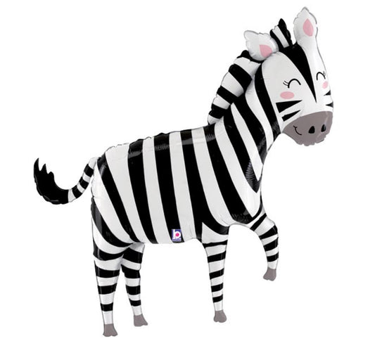 Foil Shape Zebra Balloon, 43 inch