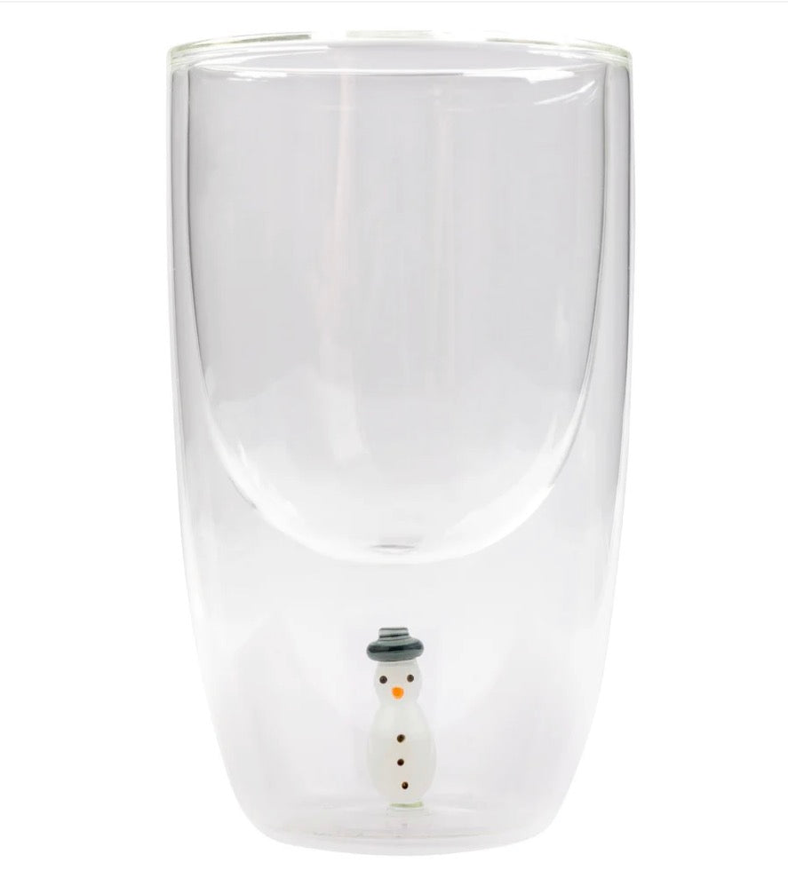 Glass with Snowman
