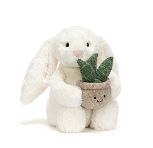 Jellycat Cream Bunny With Plant