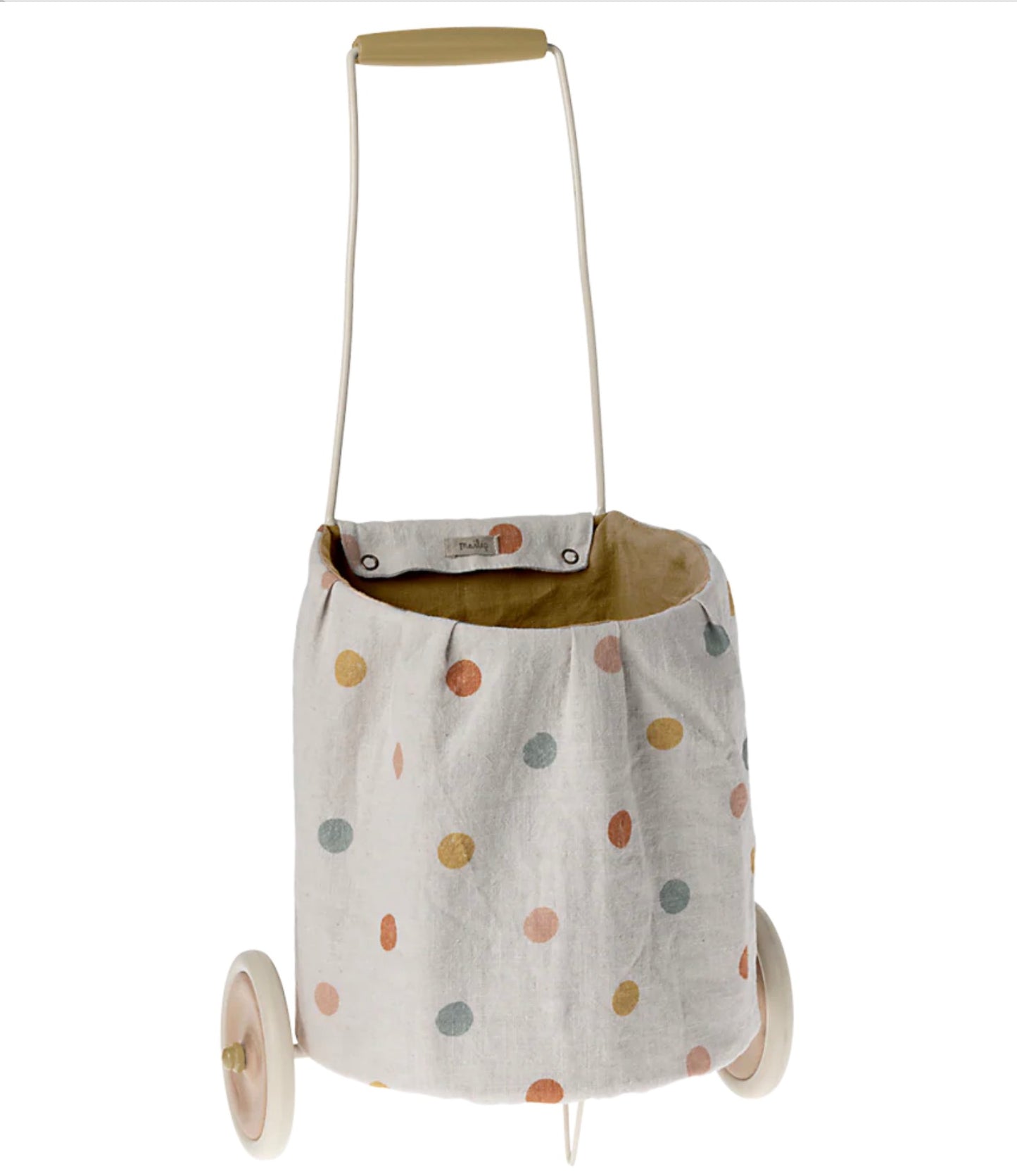 Maileg Trolley, Multi dots-Yellow