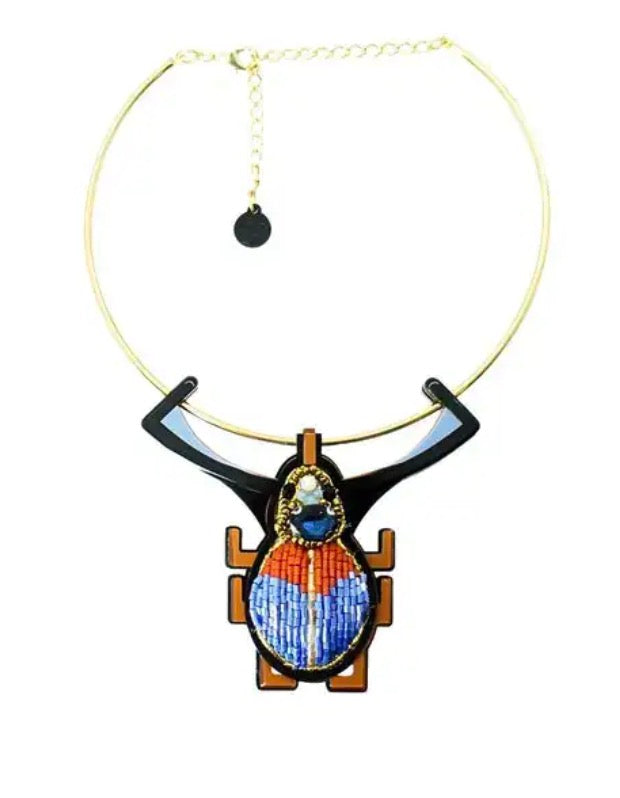Gissa Bicalho Beetle Necklace