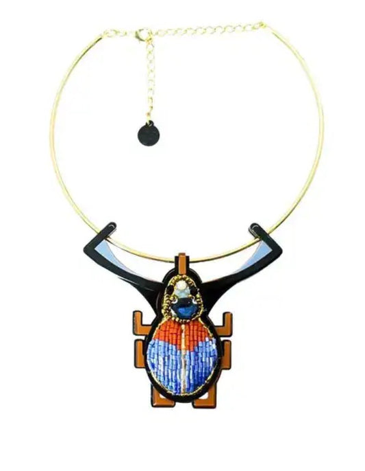 Gissa Bicalho Beetle Necklace