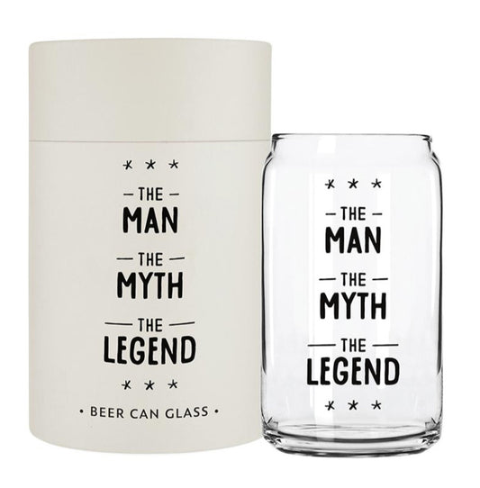 The Man, The Myth, The Legend Beer Can Glass