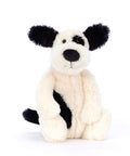 Jellycat Bashful Rufferty Black & Cream Puppy - Little