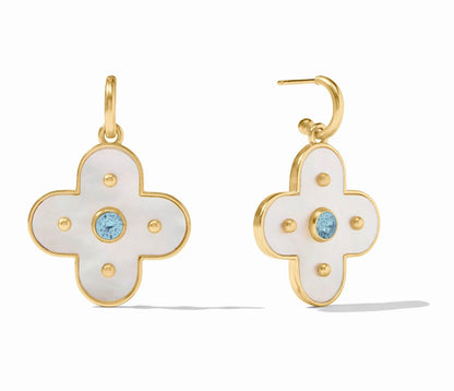 Julie Vos Colette Statement Hoop & Charm Earring