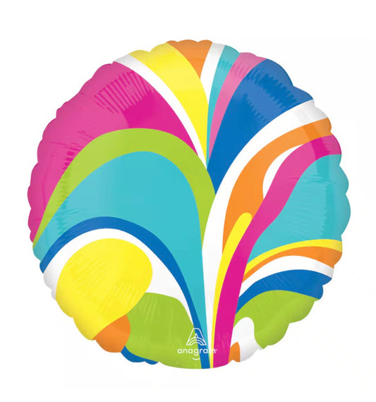 Vibrant Marble Foil Balloon