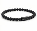 Steel & Barnett 6mm Round Black Edition Onyx Gemstone Bead Bracelet