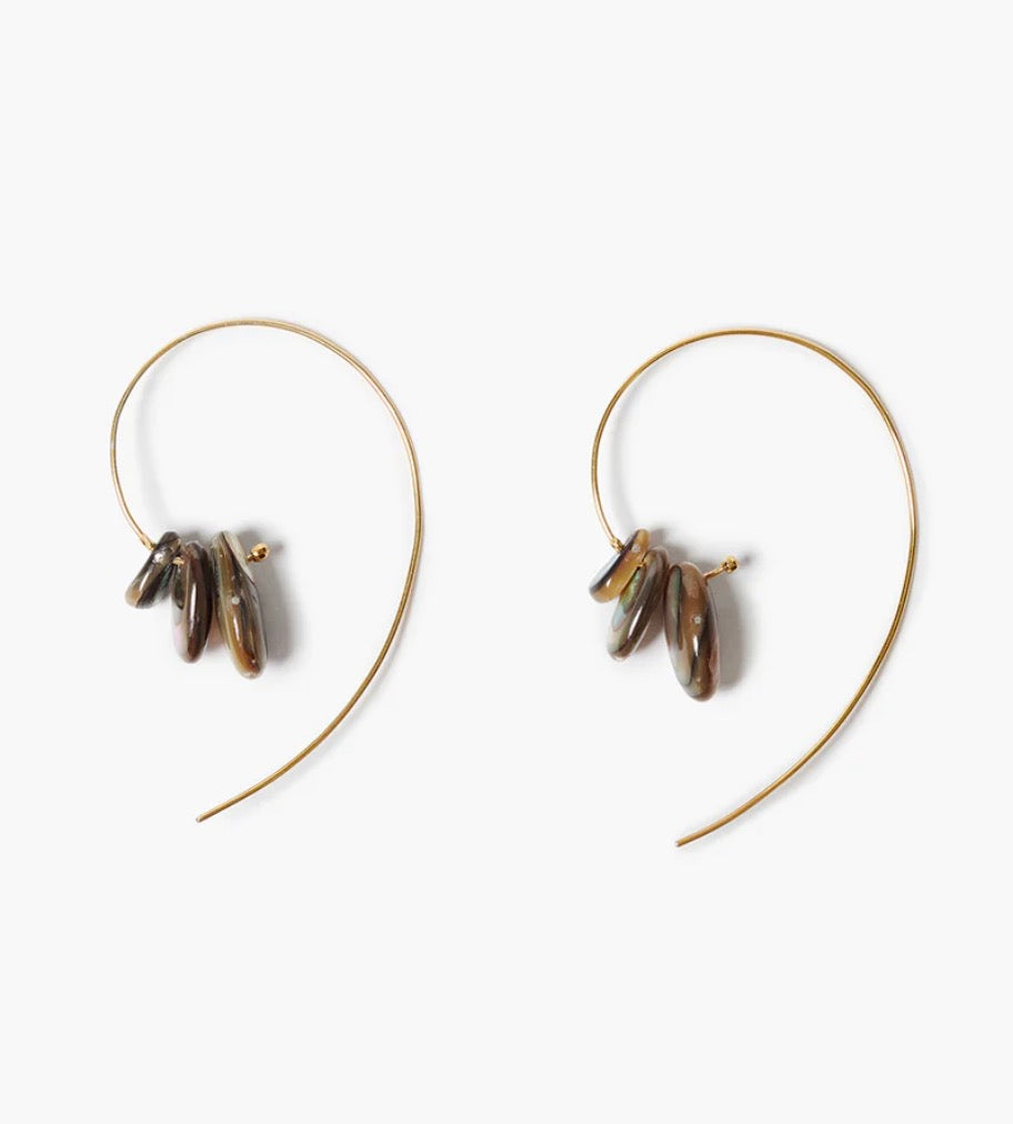 Chan Luu Wire Thread Earrings Abalone