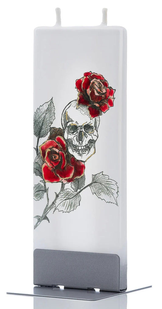 Flatyz Skull & Roses Candle