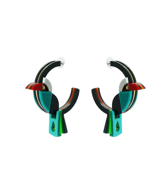 Gissa Bicalho Acrylic Earring Hoop Toucan