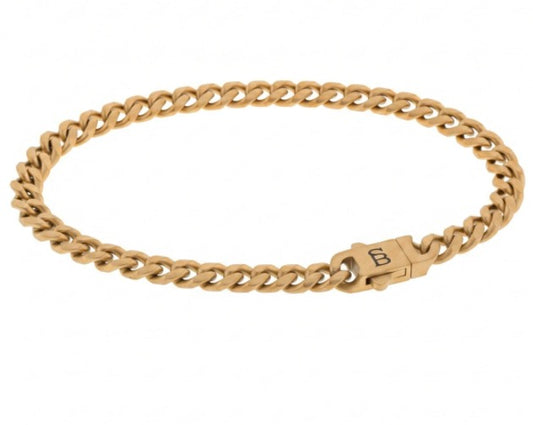 Steel & Barnett Link Chain Bracelet In Plated 18K Gold