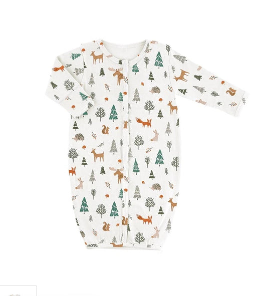 Newborn Gown - Woodland 0-6mo
