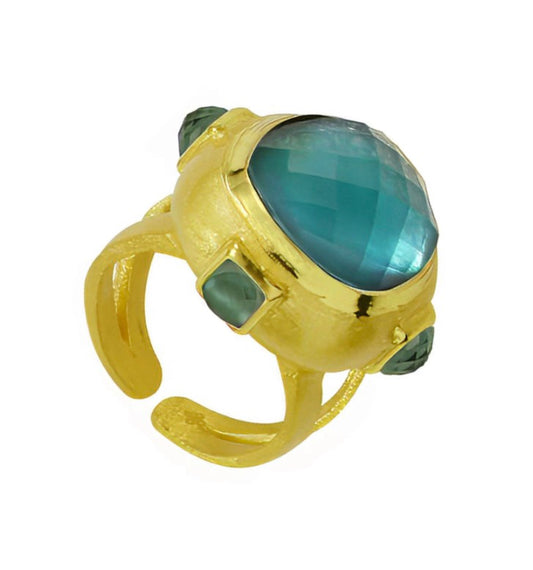 Betty Carre Dominique Ring Caribbean Blue