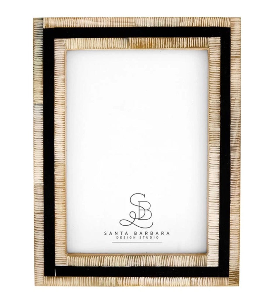 Resin Horn Frame Bordered 5x7