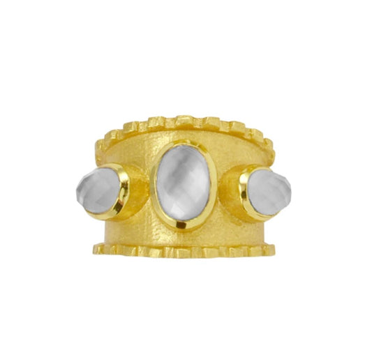 Betty Carre Medaglia Ring Mother of Pearl