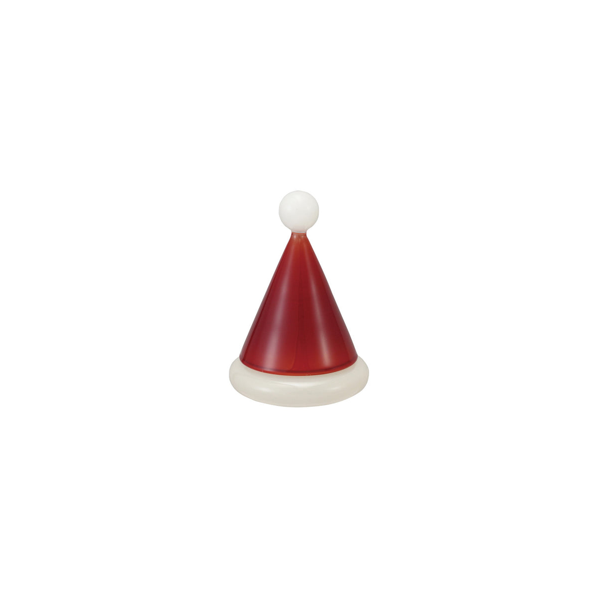 Glass Santa Hat Shaped Toothpick Holder