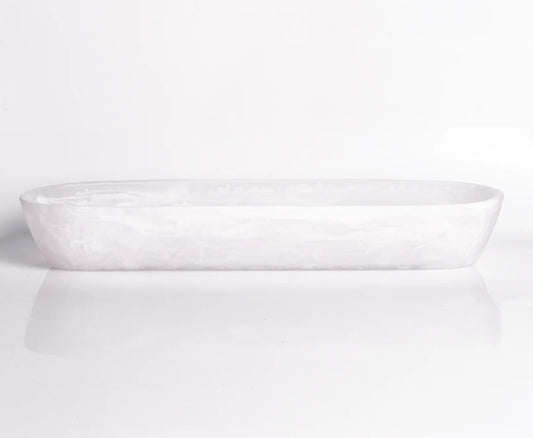Nashi Home Boat Bowl White Swirl