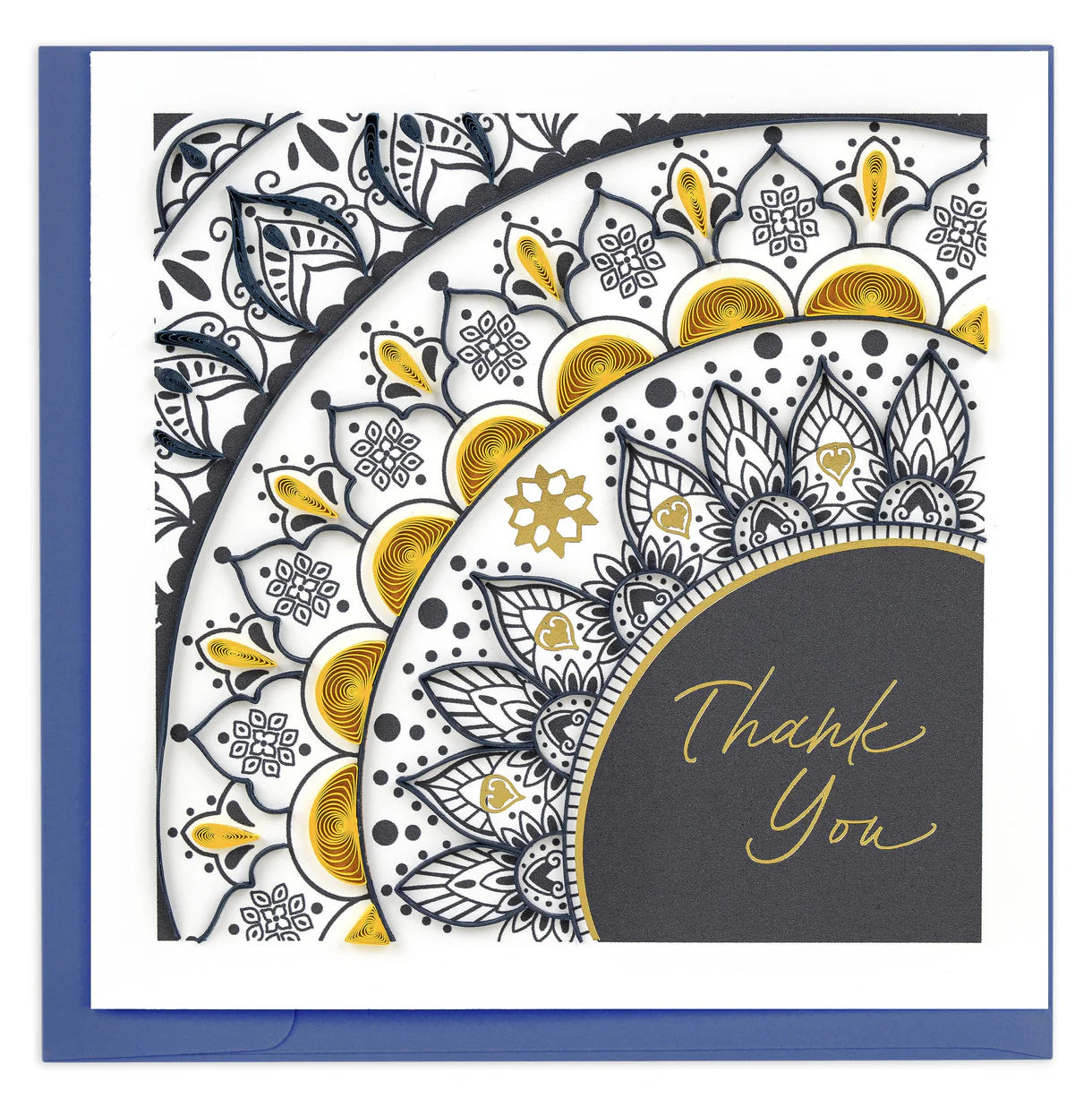 Mandala Thank You Quilled Card