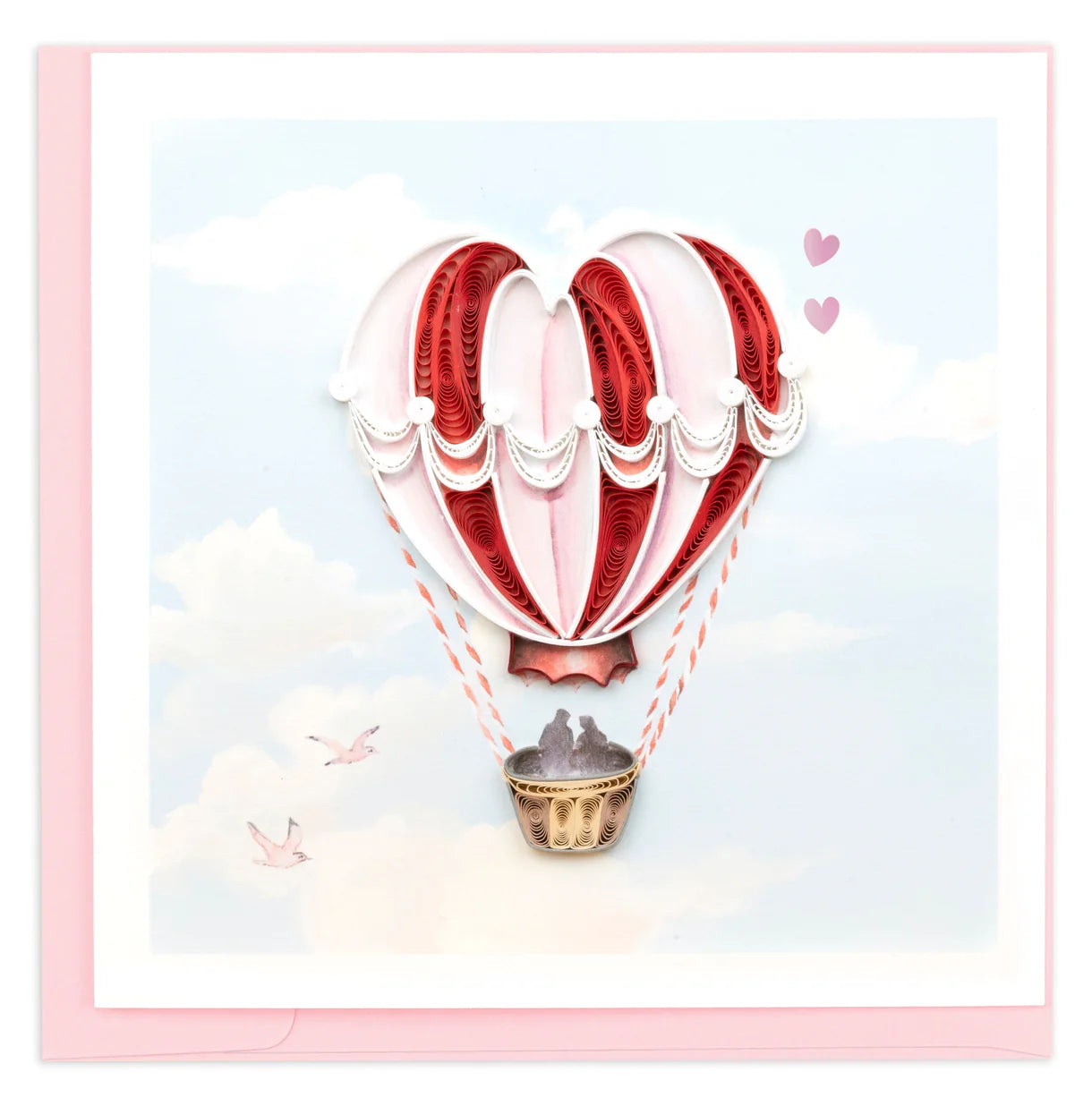 Heart Air Balloon Quilled Card
