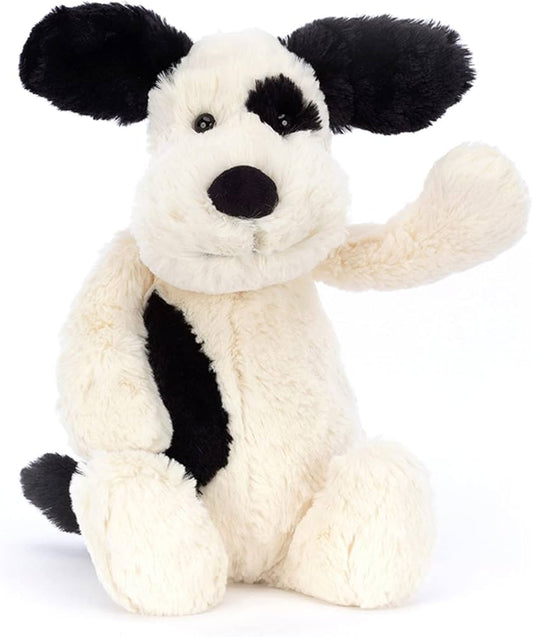 Jellycat Bashful Rufferty Black & Cream Puppy - Big