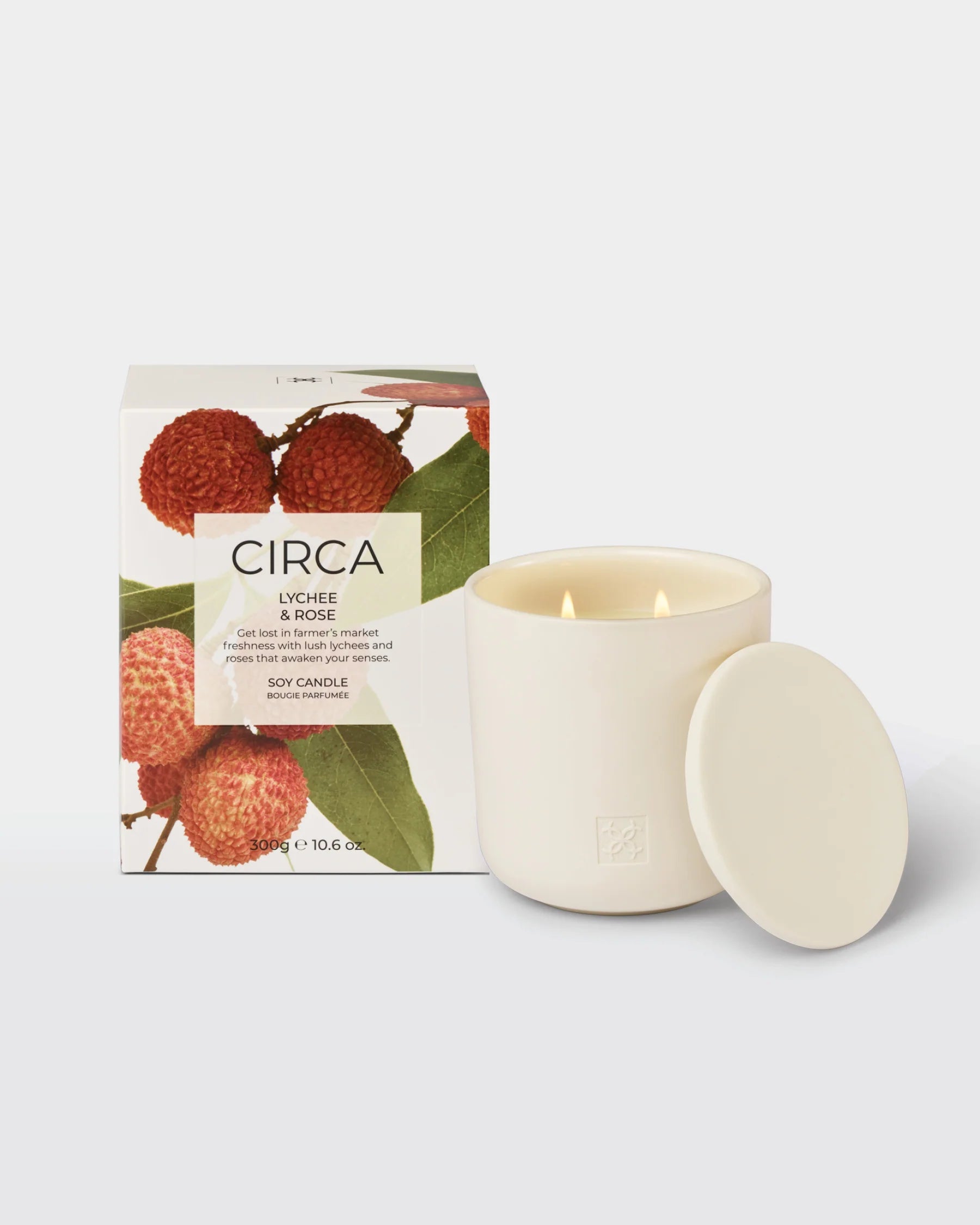 Circa Lychee & Rose Soy Candle - 10.6 oz