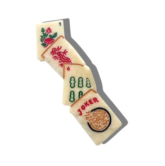 Solar Eclipse Hand Painted Mahjong Claw Hair Clip